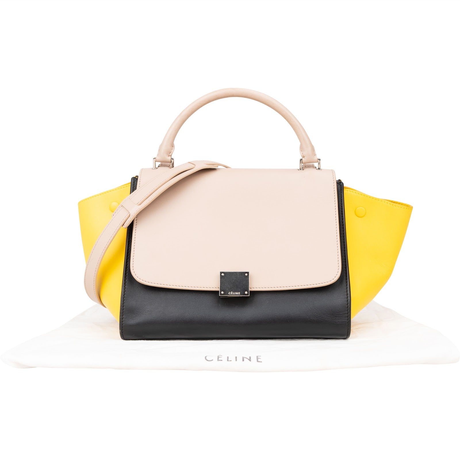 [🔄️B13 / F44] Céline Leather Trapeze Crossbody Bag - vintageandkickz