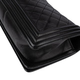 Chanel Quilted Lambskin CC Boy Single Flap Crossbody Bag