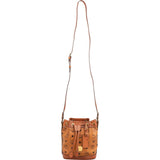 MCM Monogram Visetos Heritage Drawstring Bucket Crossbody Bag