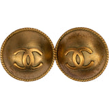 Chanel Vintage CC Emblem Round 1994 Clip-On Earrings