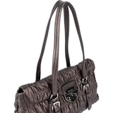 Prada Matelassé Nappa Leather Gaufre Coffer Satchel Shoulder Bag