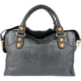 Balenciaga Blue Leather Classic City Handbag