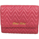 Miu Miu Matelassé Nappa Leather Small Compact Wallet