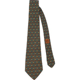 Hermès H Emblem Chain Pattern Silk Tie Krawatte