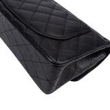 Chanel Quilted Caviar Leather Gold Small Double Flap Shoulder Bag