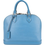 Louis Vuitton Light Blue Epi Leather Alma PM Handbag