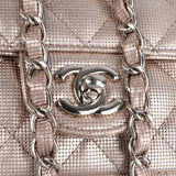 Chanel Metallic Quilted Perforated Leather Small Single Flap Crossbody Bag