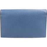 Gucci Grained Leather Interlocking GG Walet On Chain Crossbody Bag