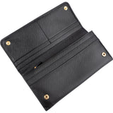 Prada Black Saffiano Leather Continental Wallet