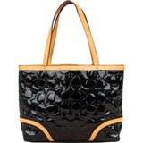 Coach Monogram Embossed Patent Leather Signature C Tote Handbag