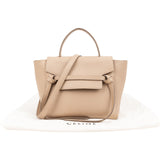 Celine Beige Grained Leather Belt Handbag
