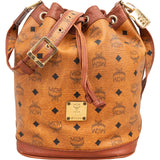MCM Monogram Visetos Drawstring Bucket Crossbody Bag