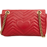 Gucci Chevron Matelassé Leather GG Marmont Medium Shoulder Crossbody Bag