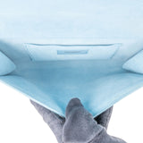 Yves Saint Laurent Light Blue Leather Y Clutch