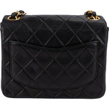 Chanel Quilted Lambskin Mini Rectangular 24K Gold Single Flap Crossbody Bag
