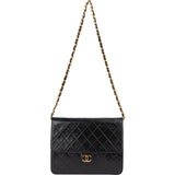 Chanel Quilted Lambskin 24K Gold Single Flap Shoulder Bag