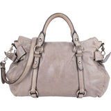 Miu Miu Grey Vitello Lux Bow Satchel Handbag