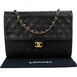 Chanel Quilted Lambskin 24K Gold Single Flap Shoulder Bag