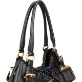 Prada Nappa Leather Gauffre Tote Hobo Shoulder Bag