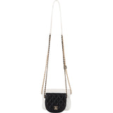 Chanel Quilted Lambskin Side Packs Single Flap Adjustable Duo Crossbody Bag