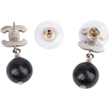 Chanel CC Emblem Resin Bead Drop Stud 2011 Earrings