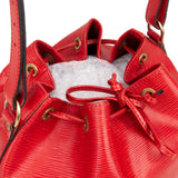 Louis Vuitton Red Epi Leather Sac Noé Petit Shoulder Bag