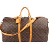 Louis Vuitton Monogram Canvas Keepall 55 Bandoulière Travel Bag