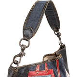 Miu Miu Denim Patch Applique Patchwork Shopper Shoulder Bag