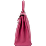 Hermès Tosca Clemence Leather Palladium Kelly 32 Handbag