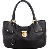 Prada Vitello Daino Push Lock Satchel Handbag