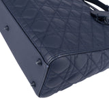 Christian Dior Matte Cannage Calfskin Large Lady Dior Handbag