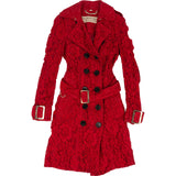 Burberry Red Spitze Lace Trench Coat (XS / IT 36)