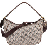 Burberry Nova-Check Monogram Canvas Pocket Hobo Shoulder Bag