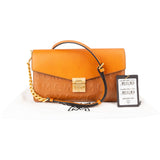 MCM Emblem Monogram Embossed Leather Patricia Crossbody Bag