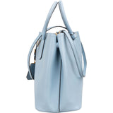Prada Blue Saffiano Leather Tote Double Handbag