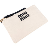 Miu Miu Chic Canvas Emblem Pouch Bag