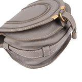Chloé Grained Leather Marcie Small Saddle Crossbody Bag