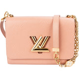 Louis Vuitton Rose Epi Leather Twist Flower Chain Crossbody Bag
