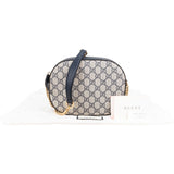 Gucci Monogram GG Supreme Small Oval Crossbody Bag
