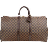Louis Vuitton Monogram Damier Ebene Keepall 55 Bandoulière Travel Bag