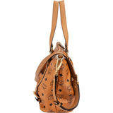 MCM Monogram Visetos Small Satchel Tote Handbag