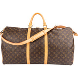 Louis Vuitton Monogram Canvas Keepall 60 Bandoulière Travel Bag