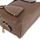 Chloé Brown Grained Leather Daria Small Crossbody Handbag