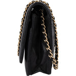Chanel Quilted Caviar Leather Wallet On Chain Crossbody Bag - vintageandkickz