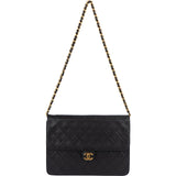 [🔄️B23 / F15] Chanel Quilted Lambskin Medium Double Flap Shoulder Bag - vintageandkickz