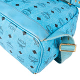 MCM Monogram Visetos Blue Stark Studded Stark 2 in 1 Backpack