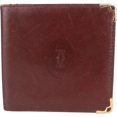 Cartier Bordeaux Leather Wallet