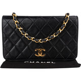 Chanel Quilted Lambskin 24K Gold Single Flap Crossbody Bag - vintageandkickz