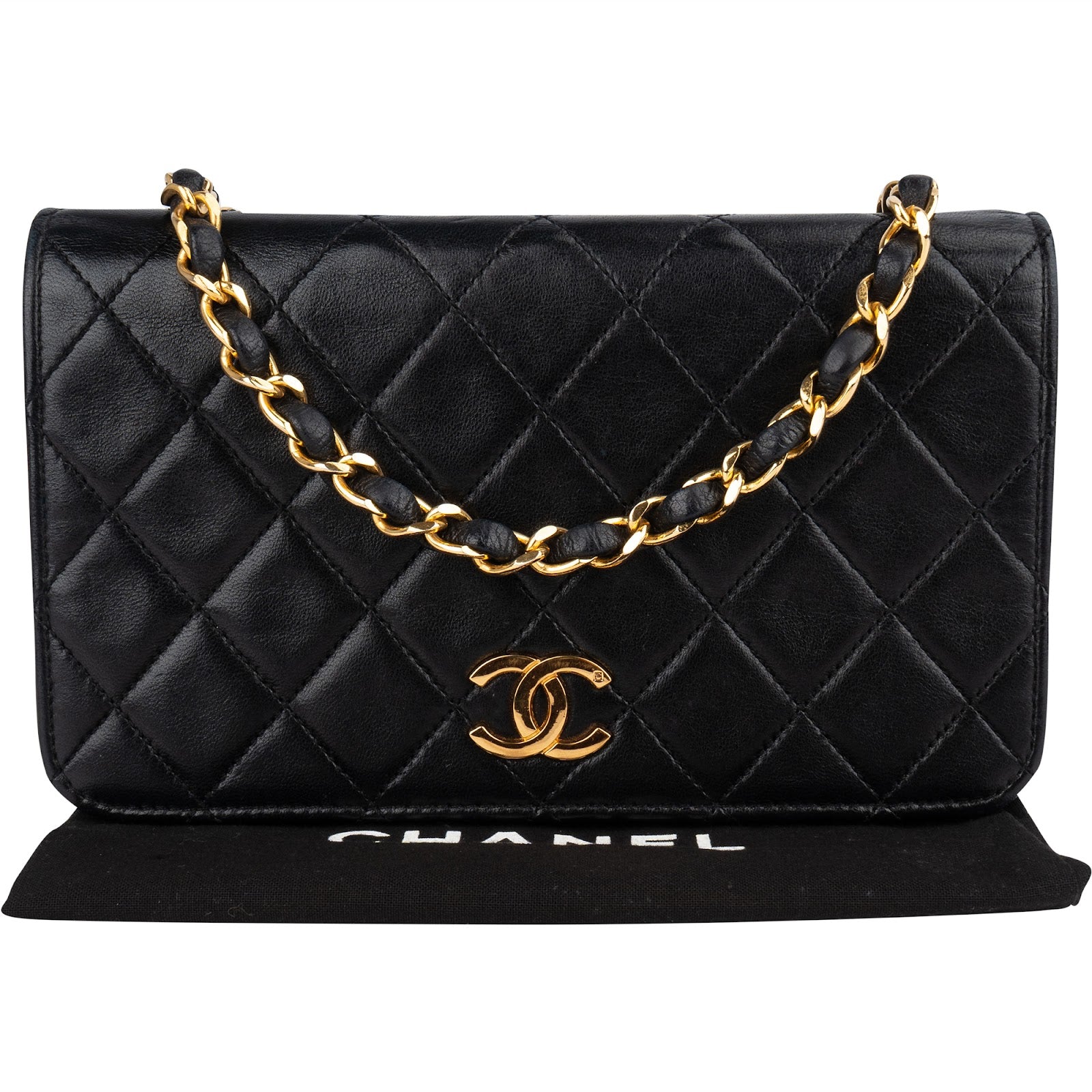 Chanel Quilted Lambskin 24K Gold Single Flap Crossbody Bag - vintageandkickz