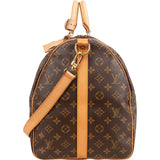Louis Vuitton Monogram Canvas Keepall 55 Bandoulière Travel Bag